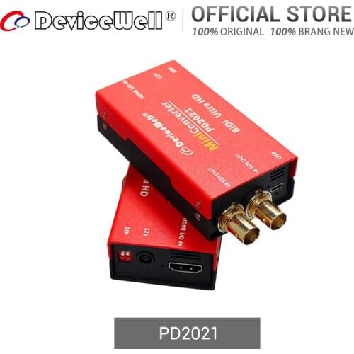 DeviceWell PD2021 4K-HDMI Cable - Compatible 12G-SDI Resolution Self-adaptive MiniConverter Broadcast Level with Power Supply
