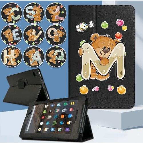 For Amazon Fire 7 (5th/7th/9th)/Fire HD 8 (6th/7th/8th) /HD10 (5/7/9th Gen) PU Leather Tablet Back Suppor Cover Case+Free Stylus