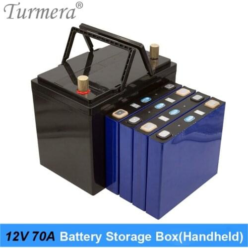 Turmera 12V Battery Storage Box for 3.2V Lifepo4 Battery Use Can Build 70Ah to 100Ah for Solar System Uninterrupted Power Supply
