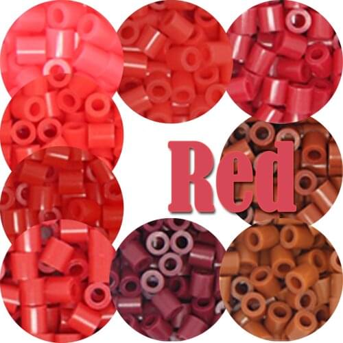 Red color 5mm 1000PCS YantJouet Hama Beads for Kids Iron Fuse Beads diy Puzzles high quality gift children toy