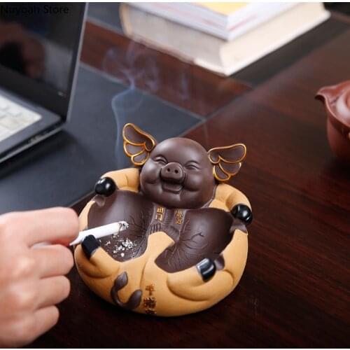 Creative Ceramic Ashtray Cute Animal Sculpture Coffee Table Decoration Decoration Home Decoration Accessories/Gift for Boyfriend