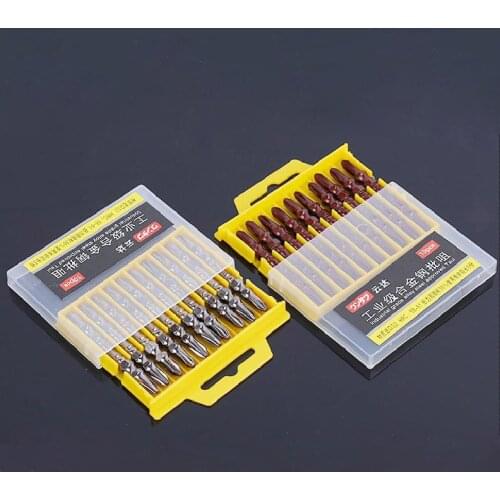 10pcs/set 1/4" 65mm Magnetic Screwdriver Bits PH2 Phillips Screw Driver Bits Double Head S2 Plasterboard Drywall Screwdriver Bit