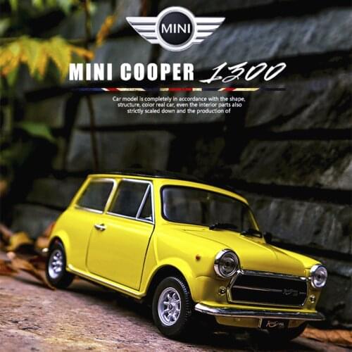 Welly 1:24 Mini Cooper 1300 car alloy car model simulation car decoration collection gift toy Die casting model boy