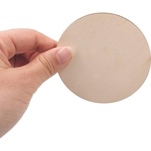 2pcs 100mm 4inch Unfinished Round Wood Circle Cutout for Birthday Boards Chore Boards Wedding Party Decor
