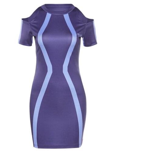 Spring and summer new style female slim high waist bag hip fashion contrast color strapless dress women