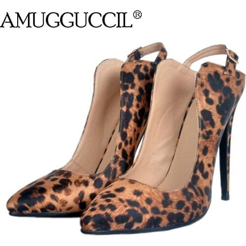 Customize 2020 New Plus Big Size 35-47 Leopard print Fashion Sexy High Heel Party Autumn Spring Ladies Shoes Women Pumps D1313
