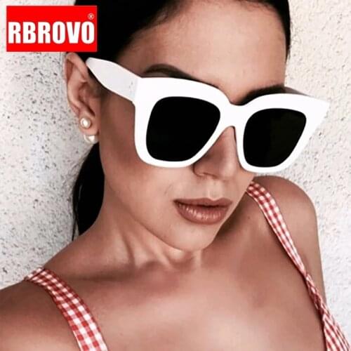 RBROVO 2021 Leopard Cateye Sunglasses Women Brand Designer Eyewear Women Luxury Glasses For Men/Women Vintage UV400 Eyewear