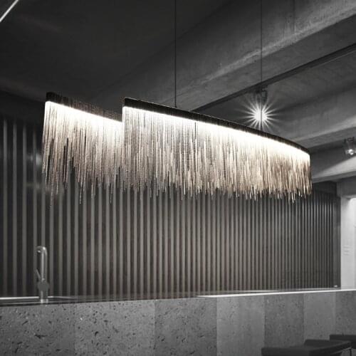 Luxury tassel aluminum chain Pendant Lights for bedroom living room lamps villa restaurant shop decorative art lamps