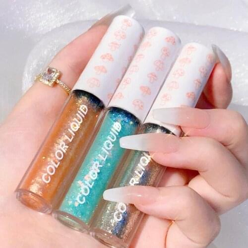 Three Packs Of Broken Diamond Liquid Eye Shadow Monochromatic Sequins Glitter Pearly High Gloss Women Eyes Cosmetics