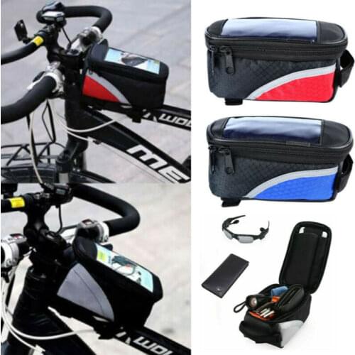 Bicycle Bags Cycle Front Touch Screen Phone Bag Mountain Bike Top Tube Bag Cycling Pannier Storage Phone iPad Bag Luggage
