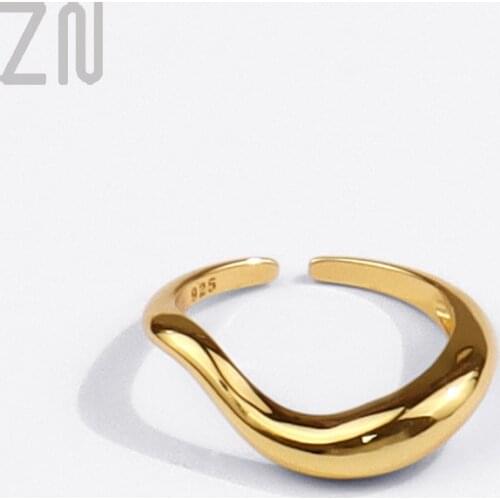 ZN Korean Style New Simple Lady Ring Fashion Jewelry Gifts Vintage Creativity Design Irregular Opening Finger Rings for Women