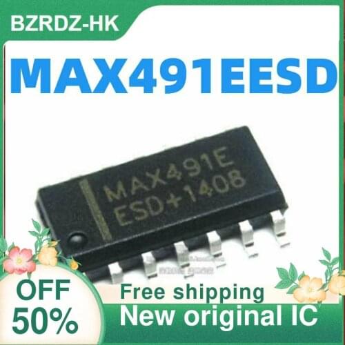 2-10PCS/lot MAX491EESD Transceiver / receiver / driver max491 patch sop-14