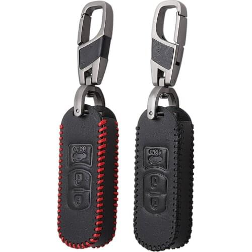 3BTN Genuine Leather Car Key Case Protect for Mazda 2 3 5 6 CX-3 CX-4 CX-5 CX-7 CX-9 Atenza Axela MX5 Fob Cover Set