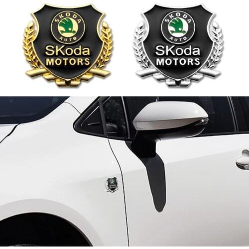 Car Styling 3D Metal Decals Emblem Badge Stickers For Skoda Rapid Octavia A2 A5 A7 Kodiaq karoq Yeti Fabia 2 Citigo KAMIQ KAROQ