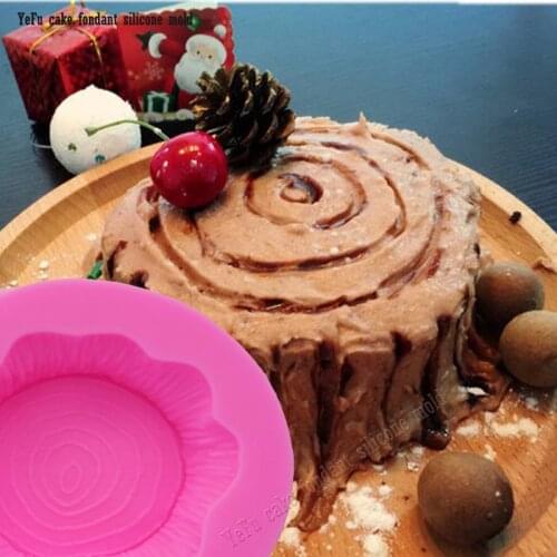 Free shipping Wooden pier Tree Texture cooking tool decoration Silicone mold baking Fondant Sugar Craft Molds DIY F0810