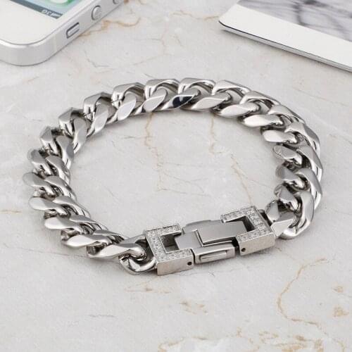 Titanium steel casting side chain bracelets trendy mens fashion bracelet