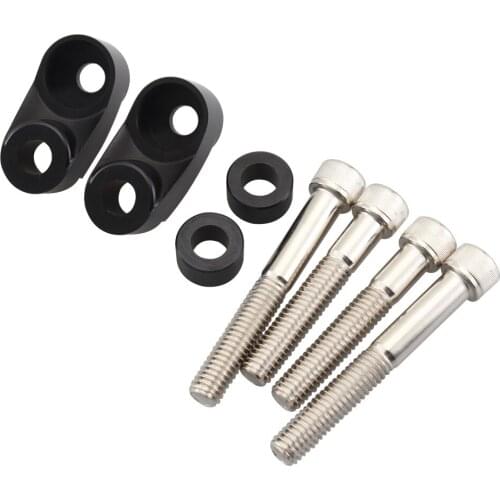 Black Front Turn Signal Relocation Kit Fit for Harley 39mm 49mm Sportster FXR FXD Dyna