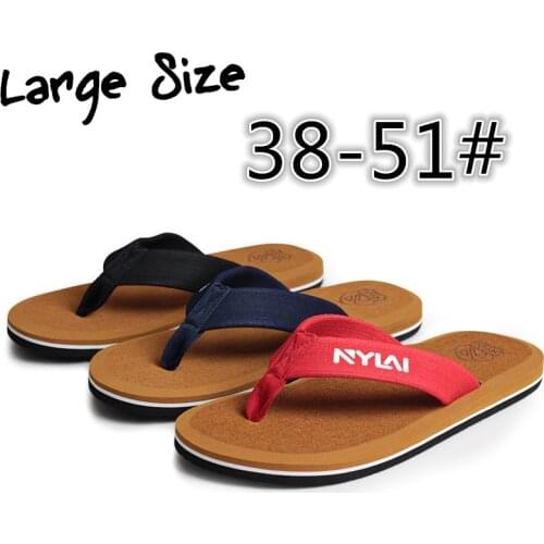 2021 Summer Mens Flip Flops Soft Bottom Male Casual Slippers Lightweight Anti Slip Men Beach Sandals Outdoor Eva Large Size 50