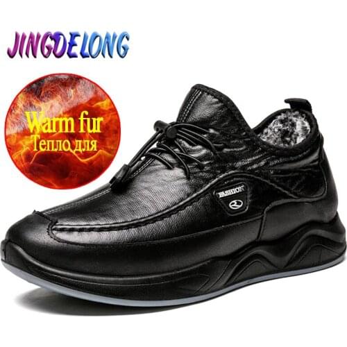 Winter New Mens Snow Boots Thick Plush Warm Mens Platform Boots Italian Style Mens Western Boots Waterproof Mens Footwear