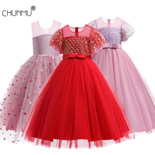 New Kids Girls Wedding Flower Girl Dress Princess Party Pageant Formal Dress Sleeveless Dress 3-14 year wear