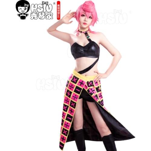 HSIU Anime JoJos Bizarre Adventure Golden Wind Role wig Trish Una cosplay Clothing