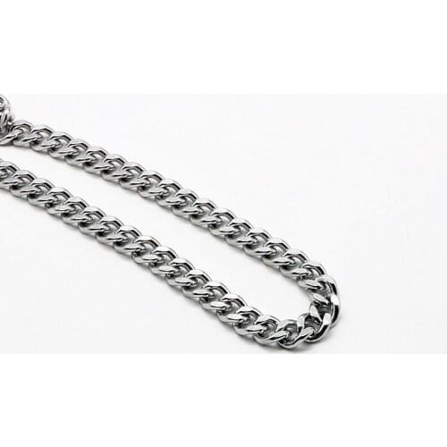Vnox Basic Punk Stainless Steel Necklace for Men Women Curb Cuban Link Chain Chokers Vintage Silver Solid Metal jp