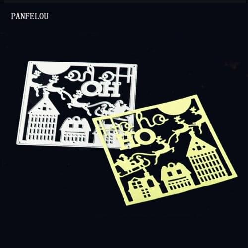 PANFELOU Metal craft Milu deer city paper die cutting dies for Scrapbooking/DIY Easter wedding Halloween cards
