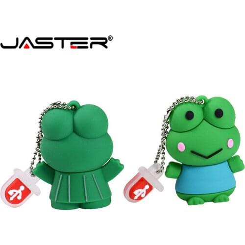 Cartoon Frog USB 2.0 Flash Drive 4G 8G 16GB 32GB 64GB 128G Student Gifts Pen Drives Real Capacity Memory Stick Creativity U Disk