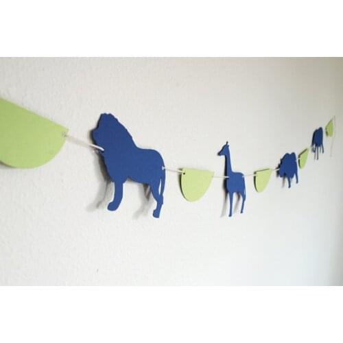 Safari Animals / Zoo themed garlands wedding birthday party banners 5' long bridal baby shower decorations photobooth