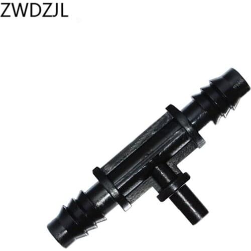 Irrigation hose nozzle connector barbed 8/11 to the 6mm mist connector garden irrigation tee sprinkler adapter 70 pcs