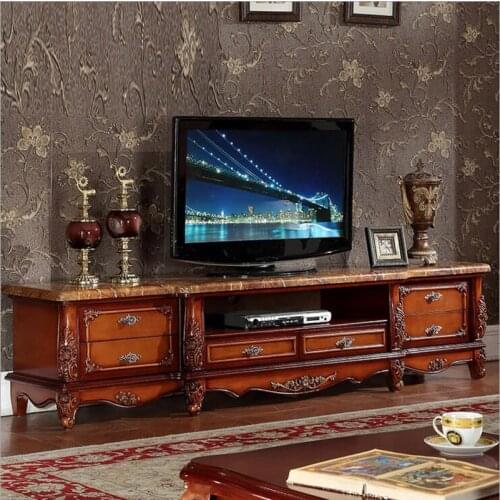 Modern High Living Room Wooden furniture lcd marble TV Stand o1143