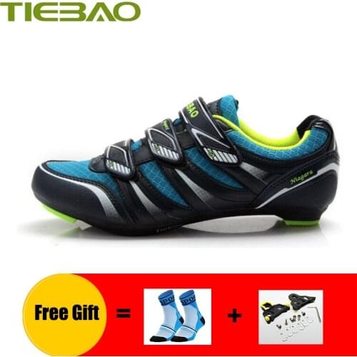 TIEBAO road bike shoes breathable zapatillas ciclismo SPD-SL cleat cycling shoes self-locking superstar road riding sneakers