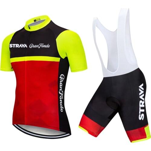 2021 Cycling Jersey STRAVA BIKE Shorts 20D Pads Set Ropa Ciclismo Quick Dry Bicycle Summer Cycling Jerseys Bike Sportswear