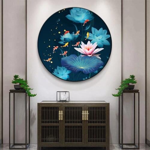 Flower Cross Stitch Kits Embroidery Needlework Sets Lotus Koi,Jiangnan Scenery,peach Blossom Chinese Printed Cross Stitch Set
