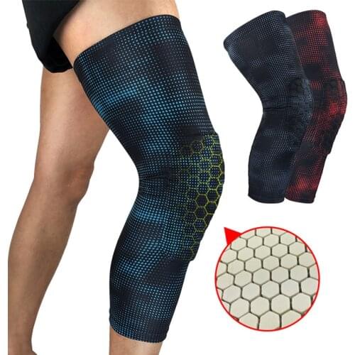 1 Pcs Honeycomb Basketball Knee Pads Knee Brace Calf Leg Sleeve Cycling Patella Protection Gym Fitness Kneelet Sports Kneepad