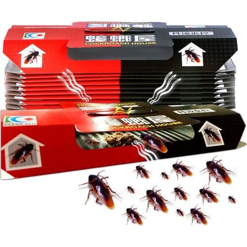 New Arrival 10Pcs Cockroach Repellent Pitfall House Killer Insect Glue Bait Trap Sticker