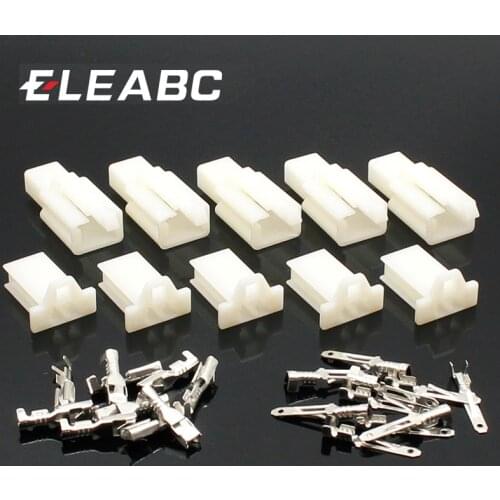 5set/lot 2.8mm 2 pin Automotive 2.8 Electrical wire Connector Male Female cable terminal plug Kits Motorcycle ebike car