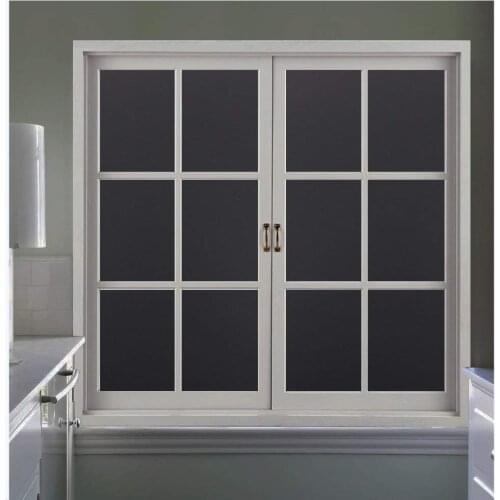 6M Long Non-transparent Anti-UV Static Cling Black Color Window Film Frosted Privacy No Glue Decorative Film Raamfolie Glasfolie