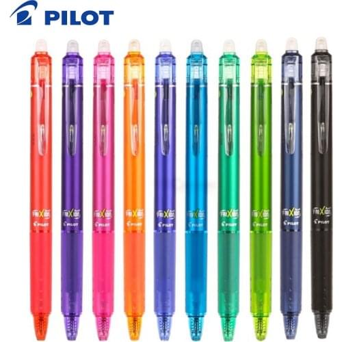 6 Pcs/Lot PILOT LFBK-23EF 0.5mm RETRACTABLE FRITION ERASABLE Frixion Ball Knock Clicker 3 colors Office& School Supplie