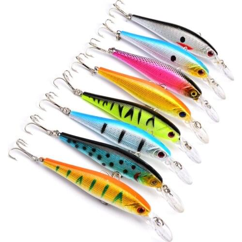 8-Color 10.1cm 9.36g Minnow lure Bait Fishing Gear accessories