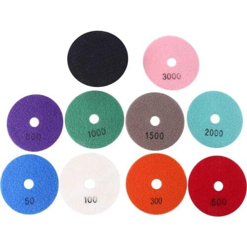 10pcs 4 inch Inch Diamond Polishing pads For Granite Marble Concrete Stone
