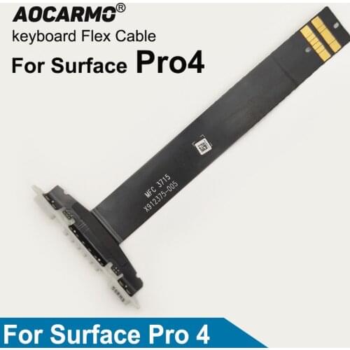 Aocarmo Keyboard Flex Cable For Microsoft Surface Pro 4 Pro4 Board Jack Flex Cable X912375-007 X912375-005