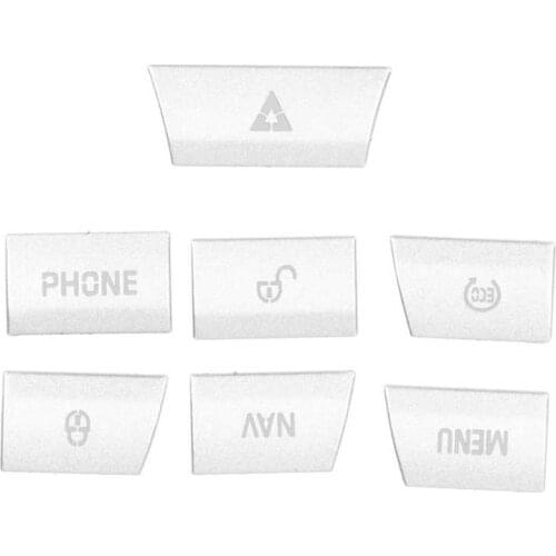 Car mirror protect car styling Multimedia Panel Button Cover Sticker Silver Aluminium Alloy Fit for Jaguar XF 2012‑2015