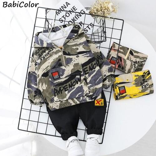 BibiCola Spring Autumn Baby Boy Clothing Sets Kids Clothes Set Boys Cotton Long Sleeve t-shirts+pants Sports Suit Kids Tracksuit