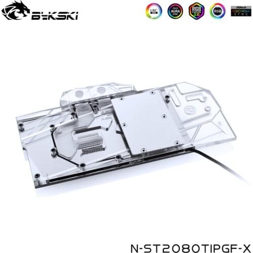 Bykski Water Cooling Block For ZOTAC Geforce RTX2080Ti 8GD6 PGF OC ,GPU Cooler ,3pin,4pin Light Header,N-ST2080TIPGF-X