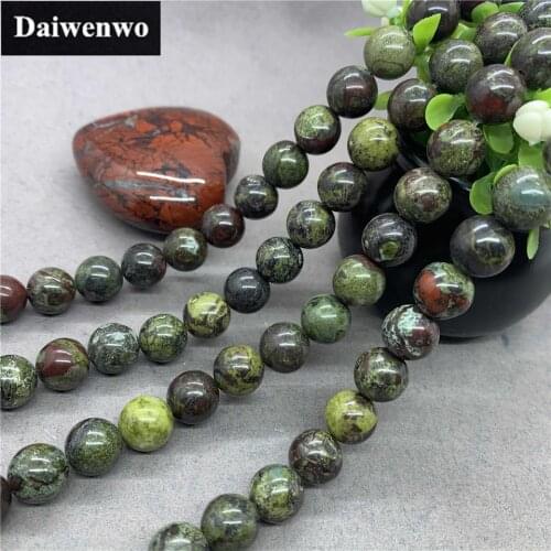 Dragon Blood Stone Beads 4-12mm Round Natural Loose Stone Bead DIY for Bracelet