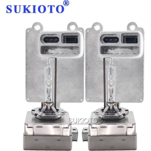 SUKIOTO All Metal 55W D1S 6000K HID Xenon Kit Canbus Ballast D1S D3S Xenon Headlight Bulb 4300K 5000K 8000K Auto Car Retrofit