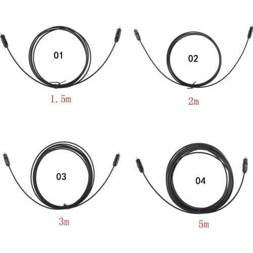 Digital Audio Optical Fiber Cable Toslink SPDIF Cord PVC For DVD VCR Player HI-FI Speaker 1.5m 2m 3m 5m Free shipping