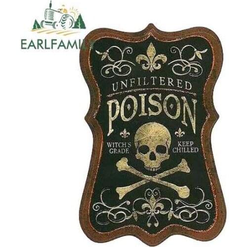 EARLFAMILY 13cm x 8.7cm For Skull Vinyl Decal Fine Car Stickers Motorcycle Waterproof Sticker Occlusion Scratch Street Signs