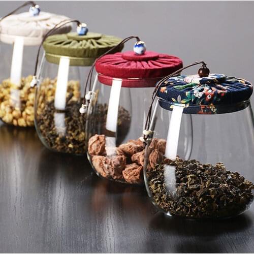 650/1000ml Storage Tank Transparent Durable Borosilicate Glass Storage Box Tin With Sealed Lid For Dried Fruits Tea Snack Candy